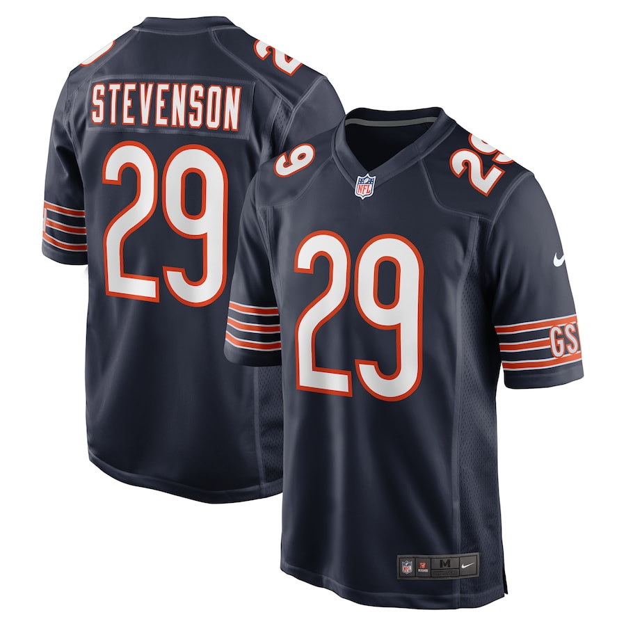 Tyrique Stevenson #29 Chicago Bears Game Jersey - Men's | Navy