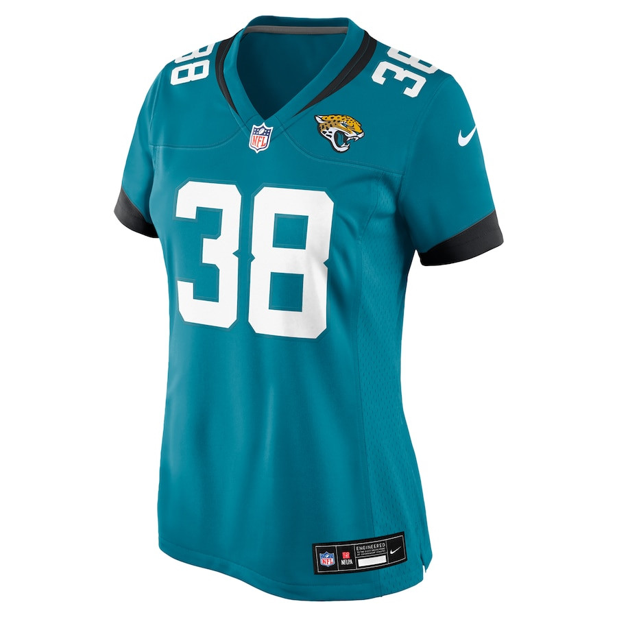 Alternative view of Velus Jones Jr. #38 Jacksonville Jaguars Game Jersey - Women's | Teal