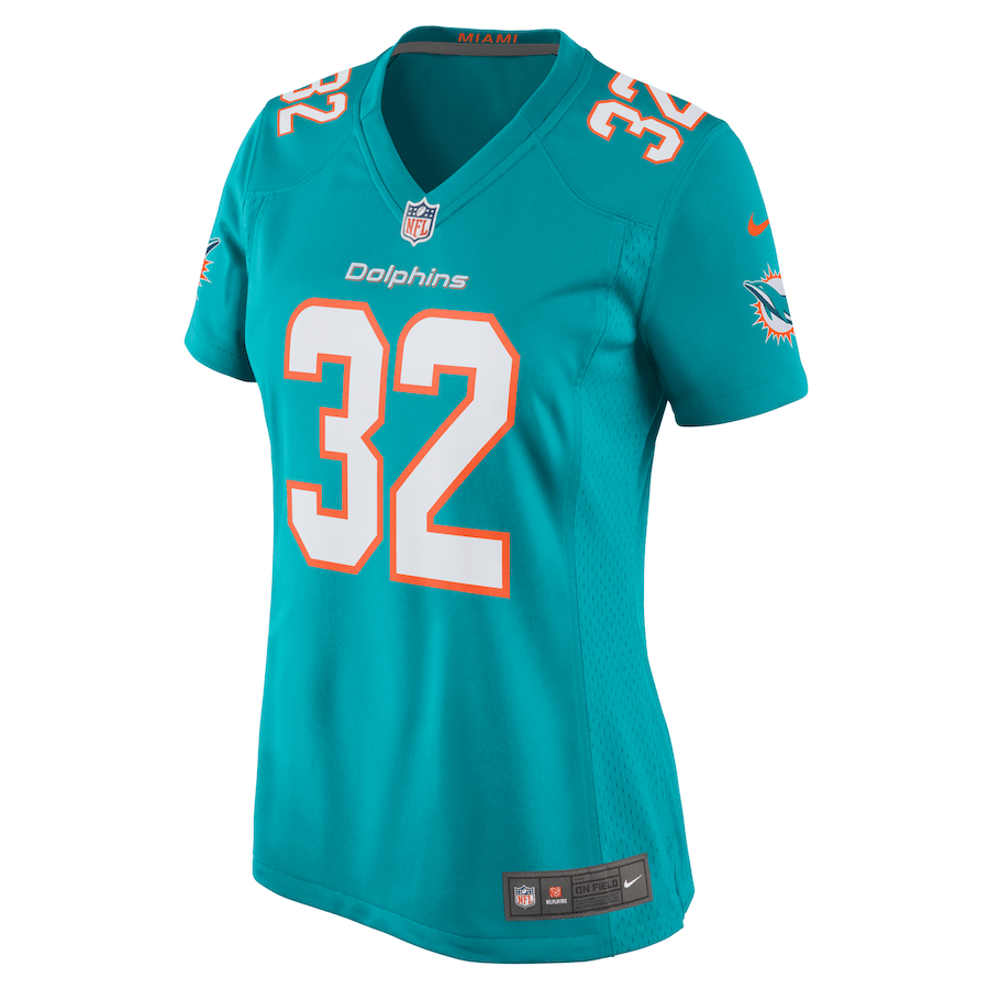 Alternative view of Verone McKinley III #32 Miami Dolphins Game Jersey - Women's | Aqua