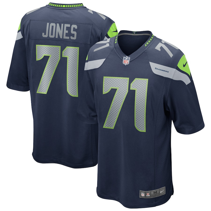 Walter Jones #71 Seattle Seahawks Game Jersey - Men's | College Navy