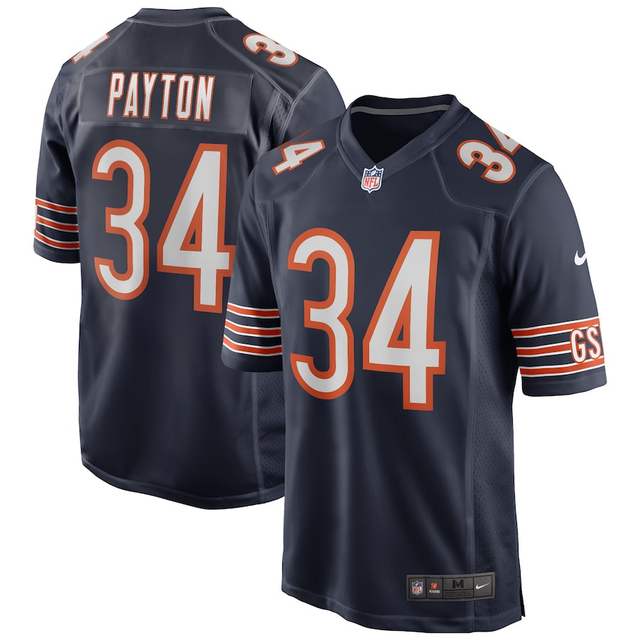 Walter Payton #34 Chicago Bears Game Jersey - Men's | Navy