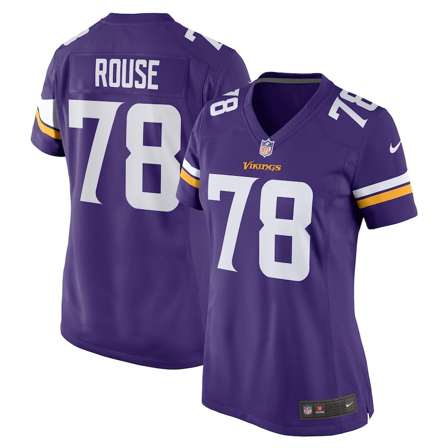 Walter Rouse #78 Minnesota Vikings Game Jersey - Women's | Purple