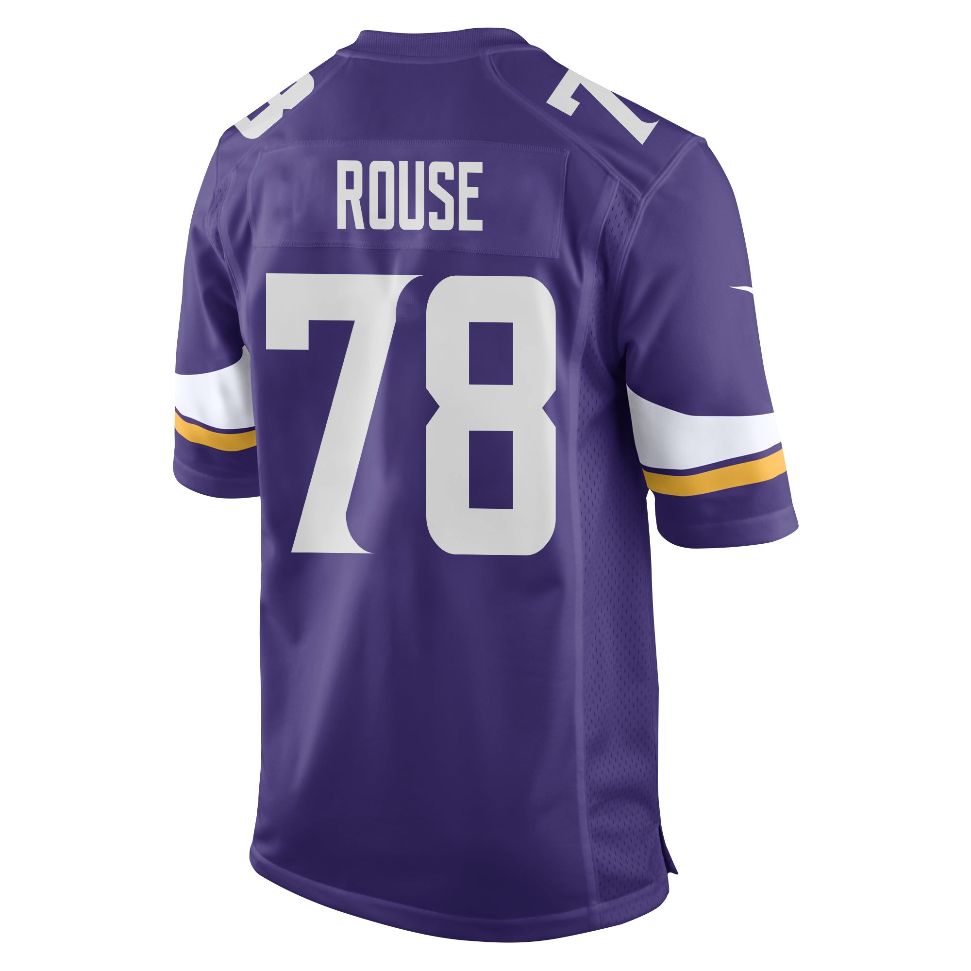 Alternative view of Walter Rouse #78 Minnesota Vikings Super Bowl LIX Game Jersey - Men's | Purple