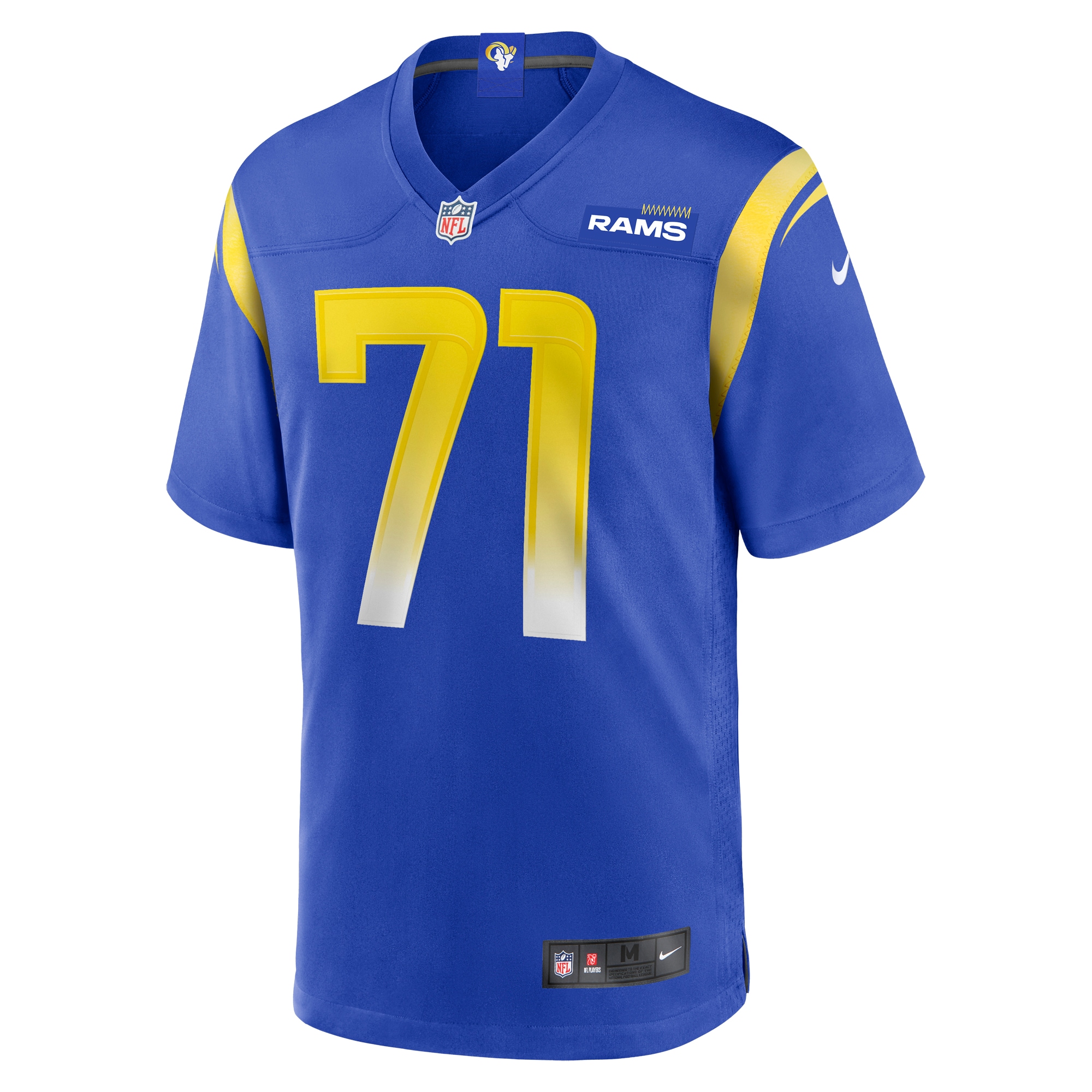 Alternative view of Warren McClendon Jr. Los Angeles Rams Game Jersey - Men's