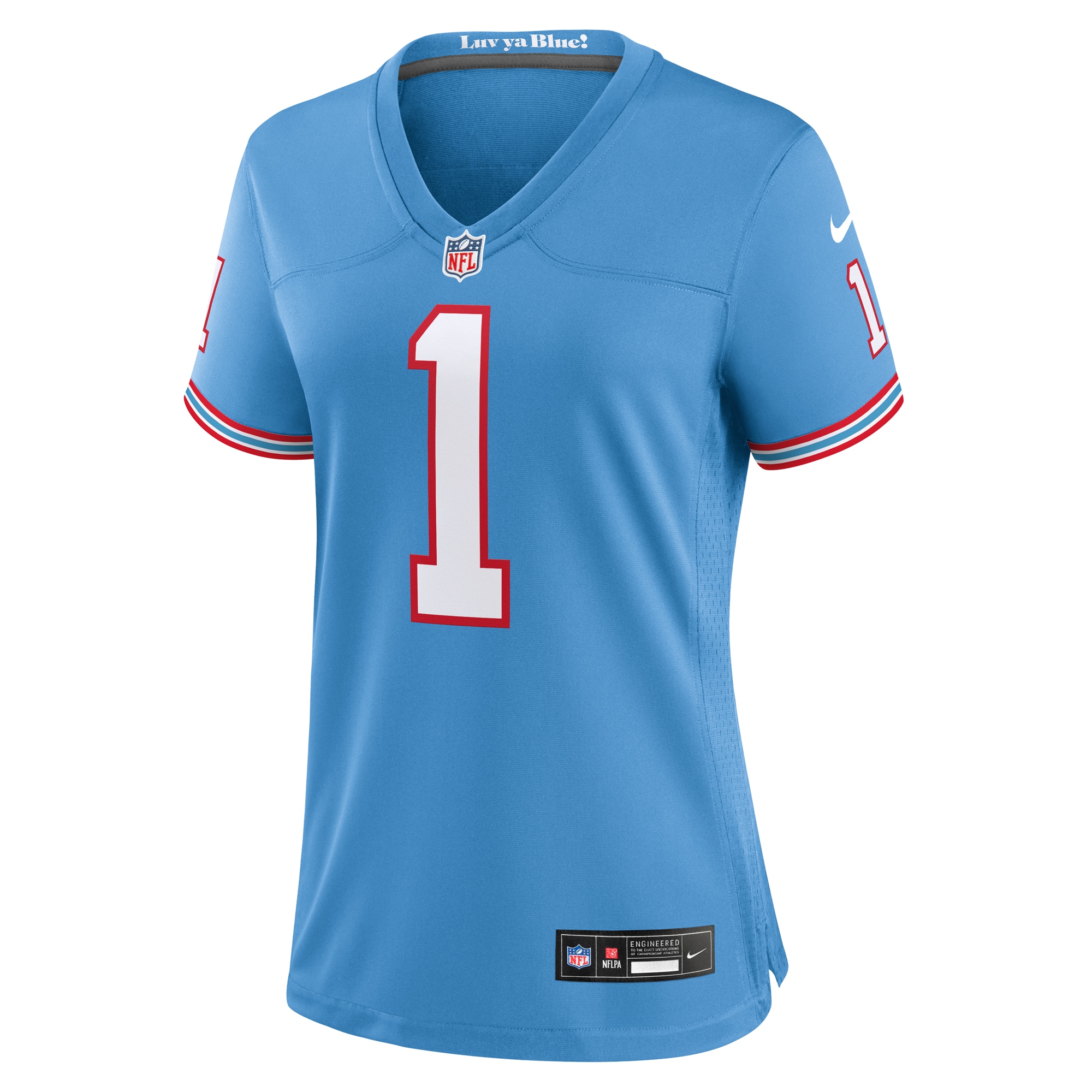 Alternative view of Warren Moon Light Tennessee Titans Throwback Game Jersey - Women's
