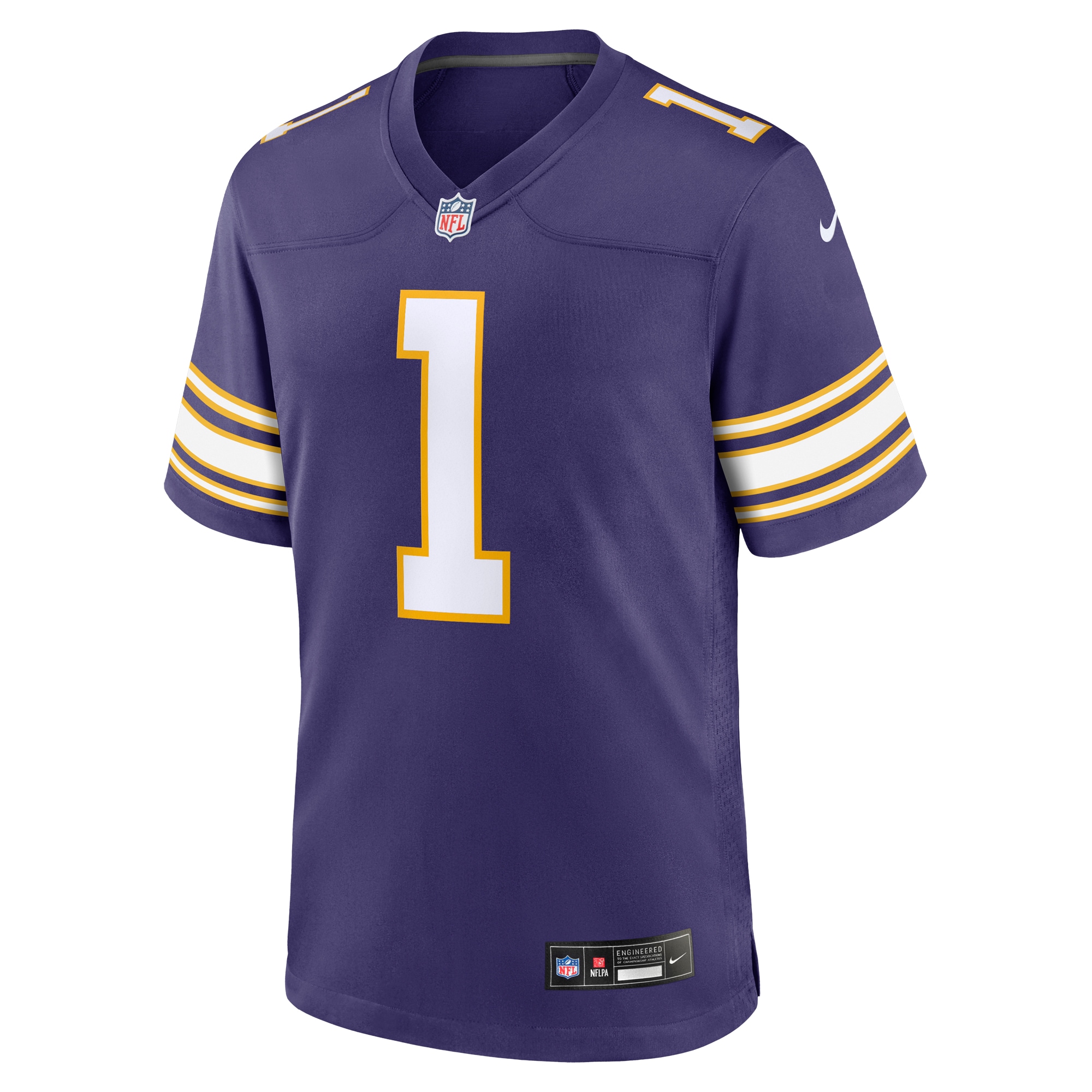 Alternative view of Warren Moon Minnesota Vikings Classic Game Jersey - Men's