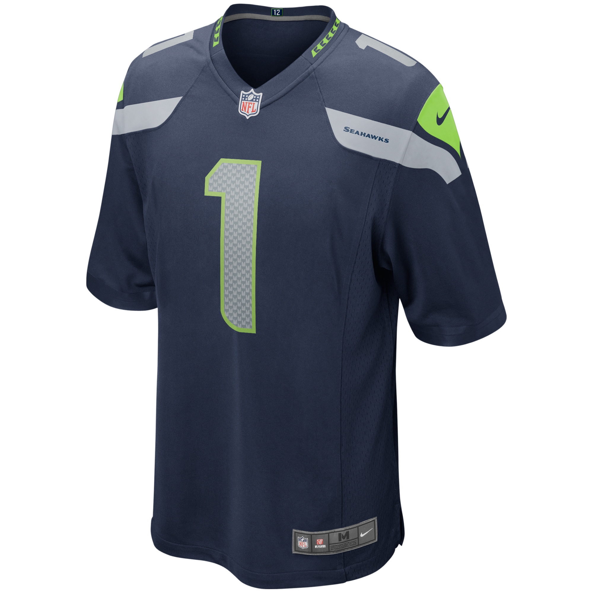 Alternative view of Warren Moon Seattle Seahawks Retired Player Game Jersey - Men's