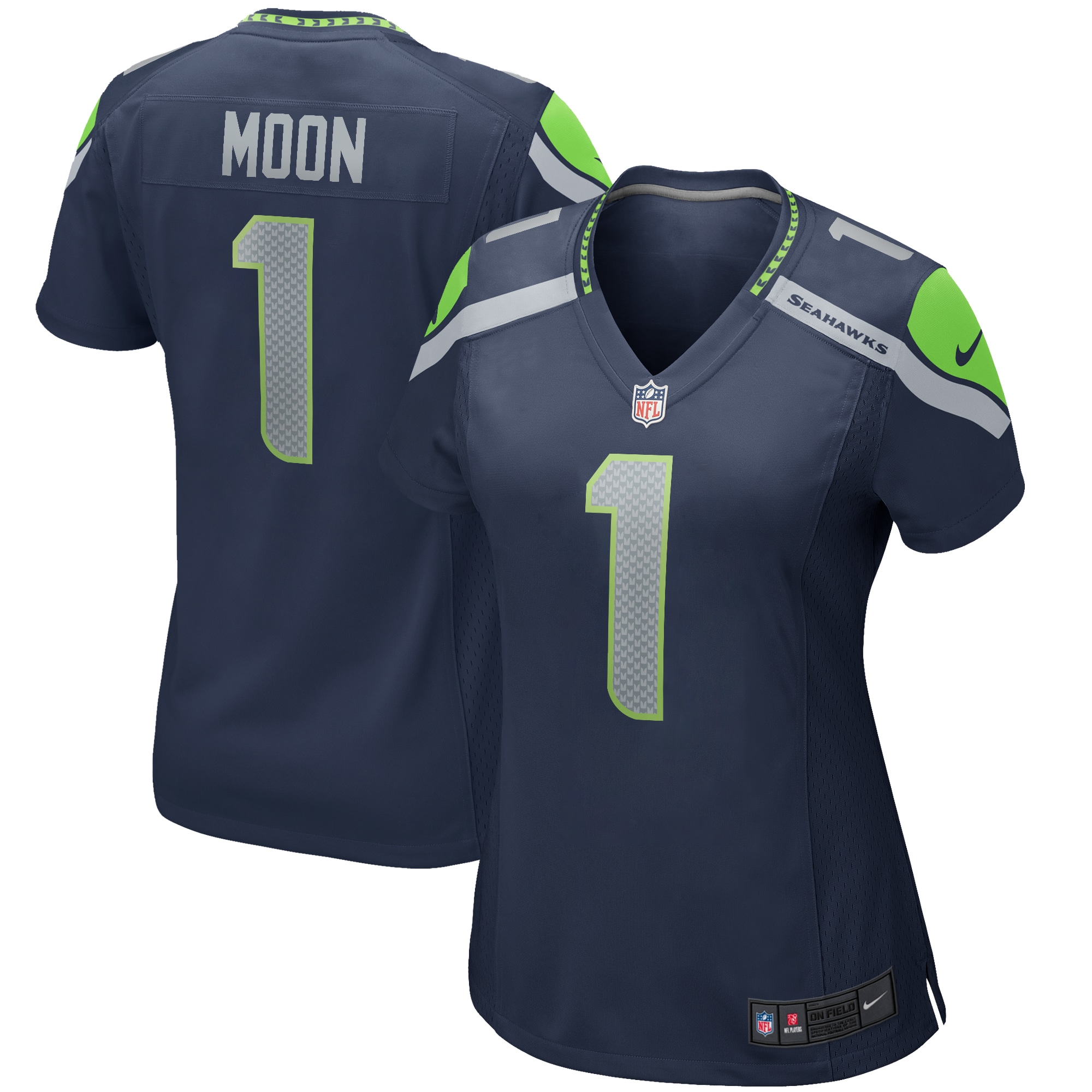 Warren Moon Seattle Seahawks Retired Player Game Jersey - Women's