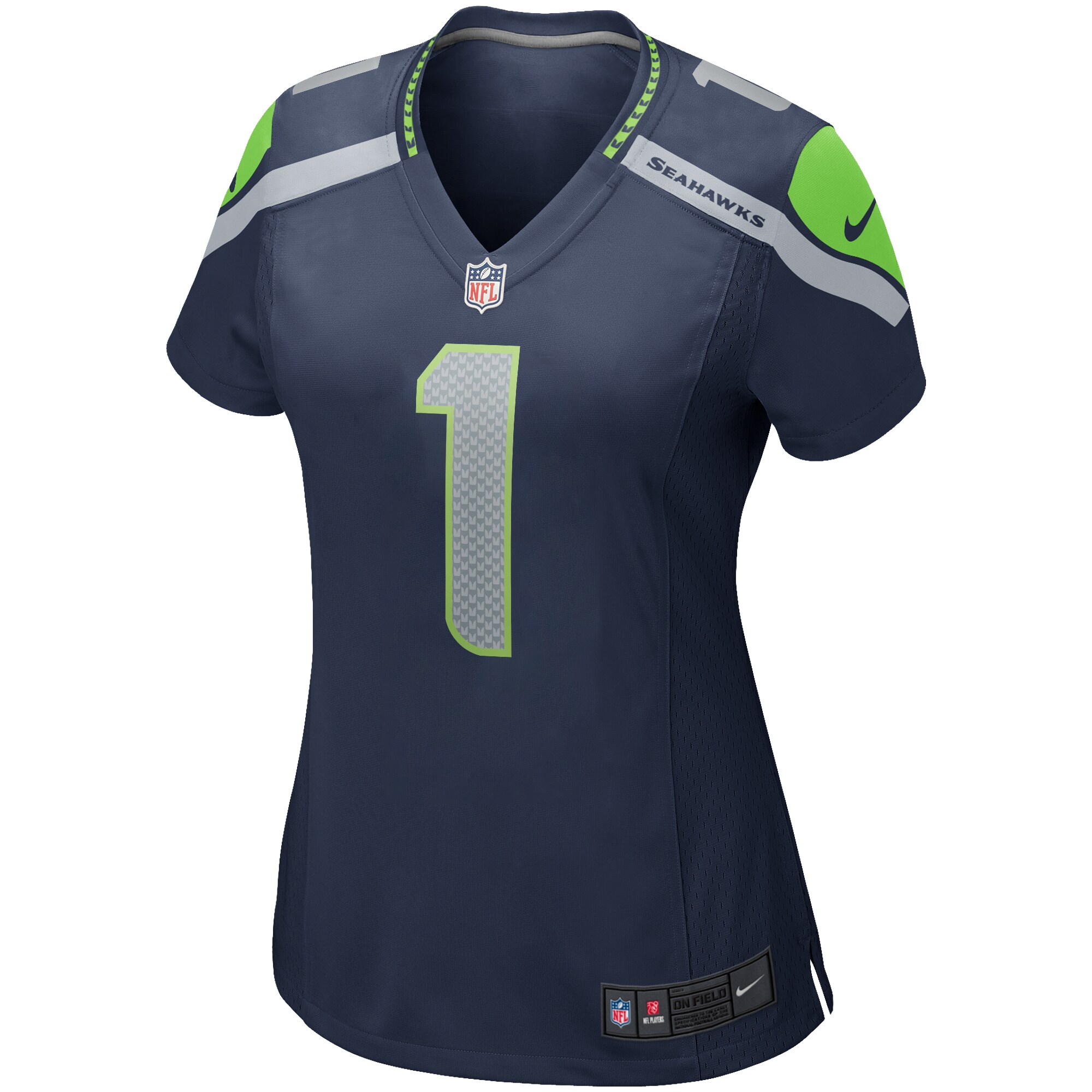 Alternative view of Warren Moon Seattle Seahawks Retired Player Game Jersey - Women's