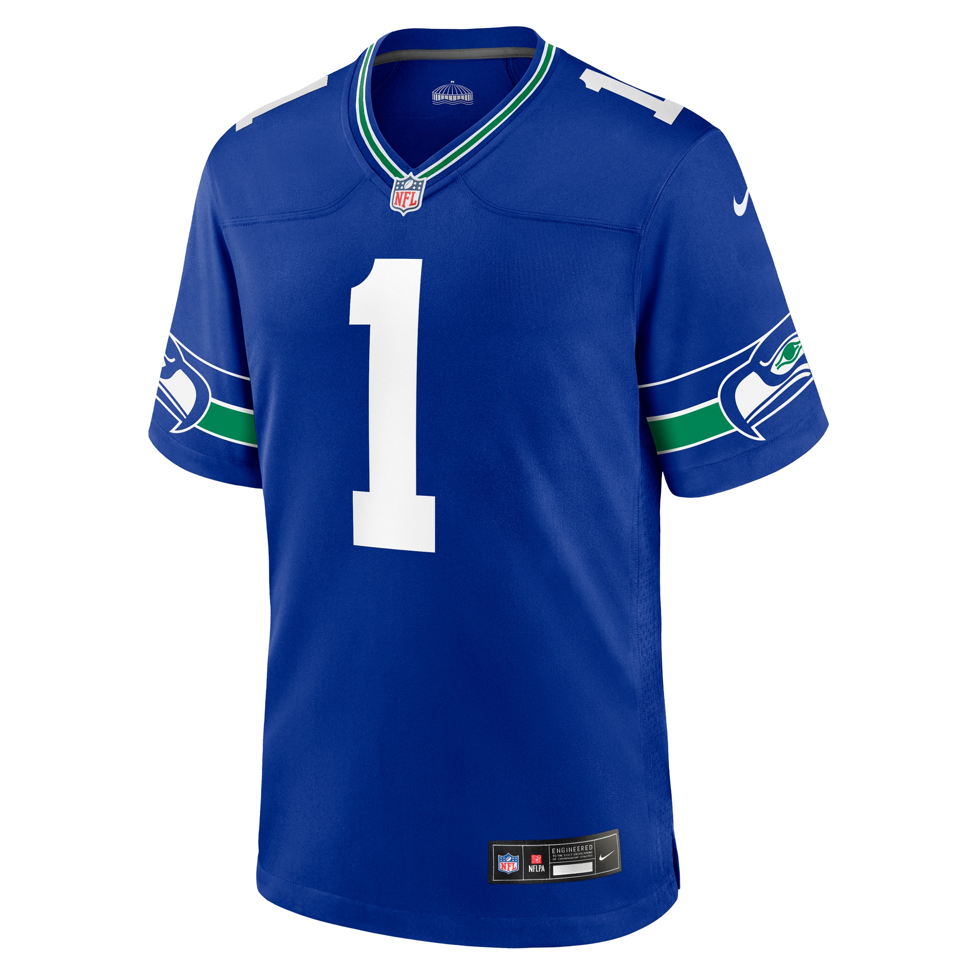 Alternative view of Warren Moon Seattle Seahawks Throwback Game Jersey - Men's