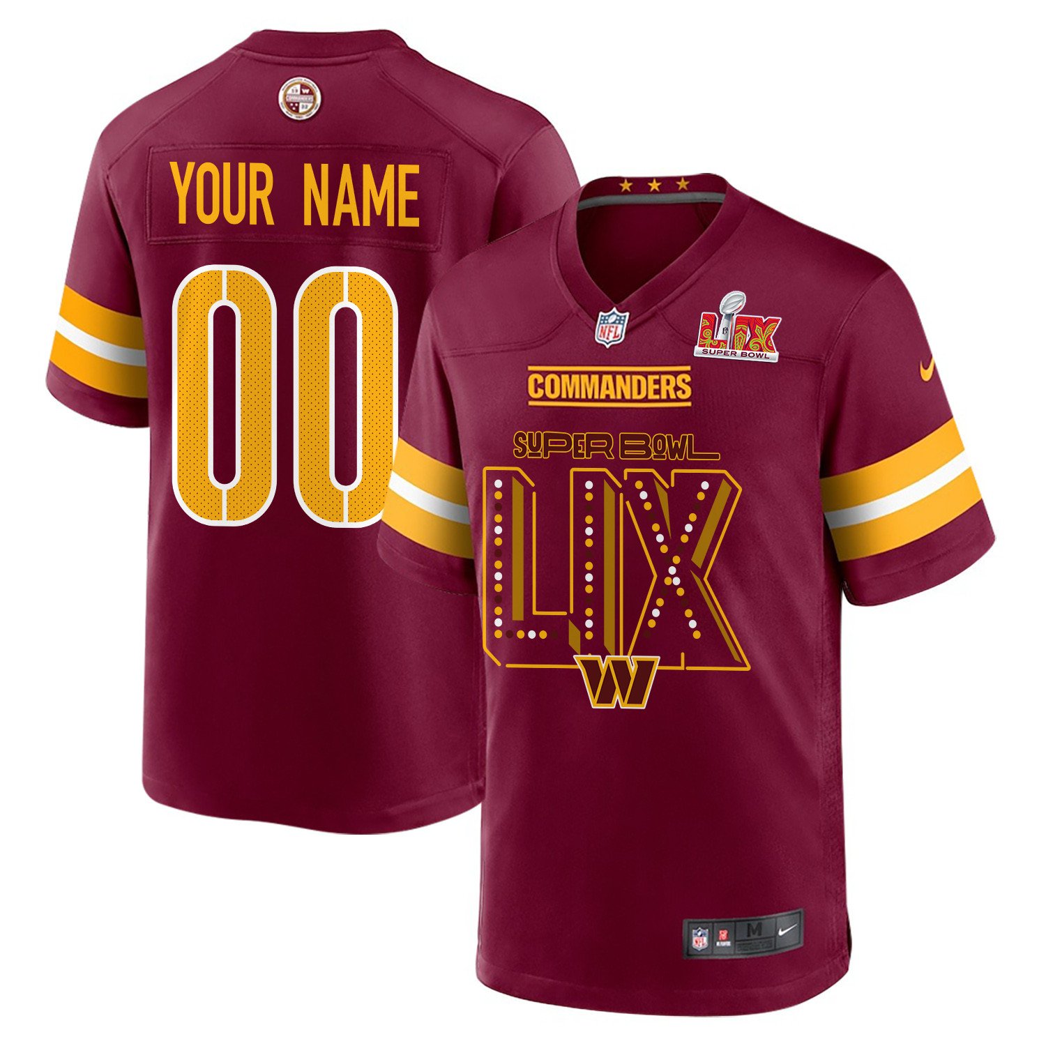 Washington Commanders Super Bowl LIX Game Jersey - Men's | Burgundy