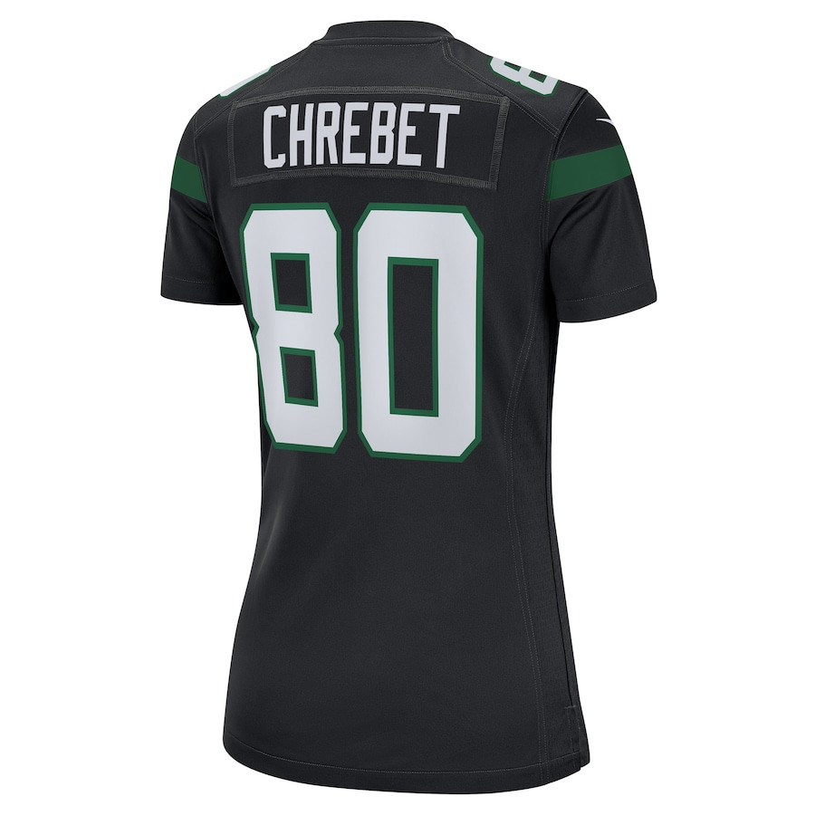 Wayne Chrebet #80 New York Jets Game Jersey - Women's | Black - Image 3