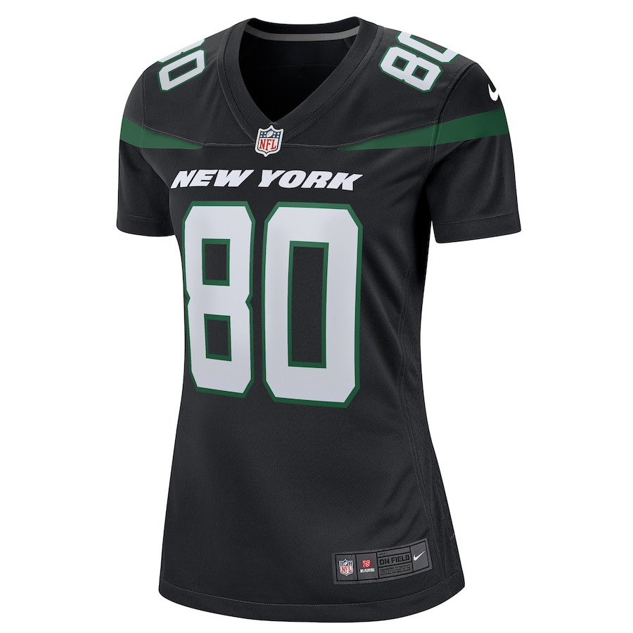Alternative view of Wayne Chrebet #80 New York Jets Game Jersey - Women's | Black
