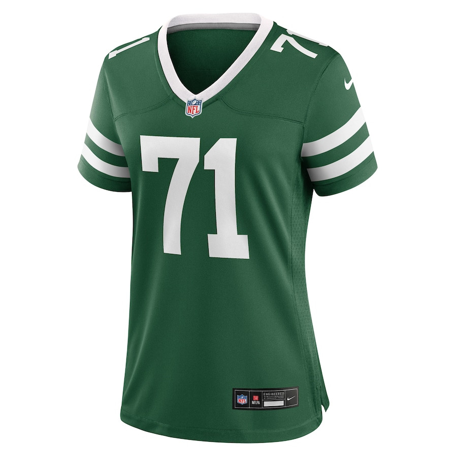 Alternative view of Wes Schweitzer #71 New York Jets Game Jersey - Women's | Legacy Green