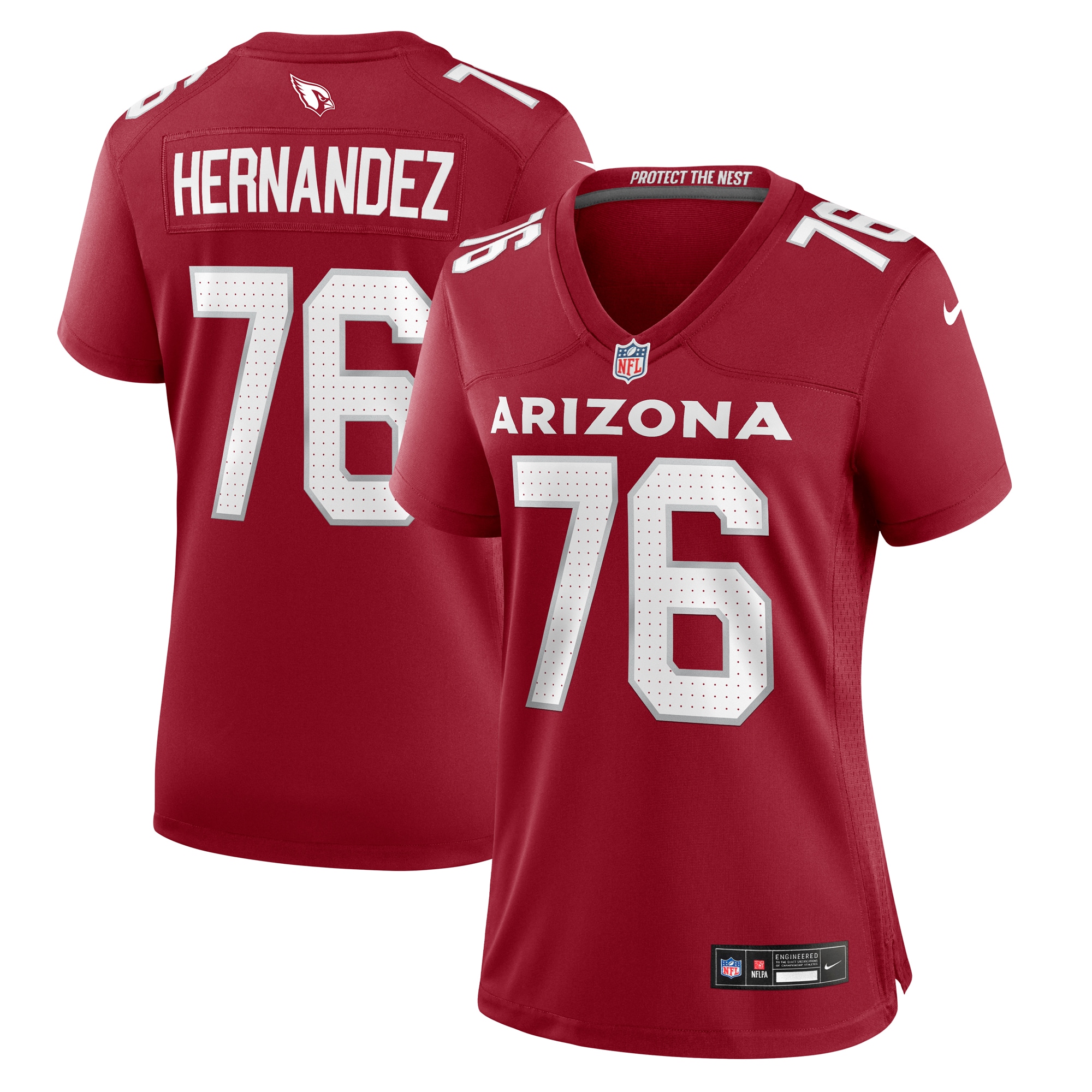 Will Hernandez Arizona Cardinals Game Jersey - Women's