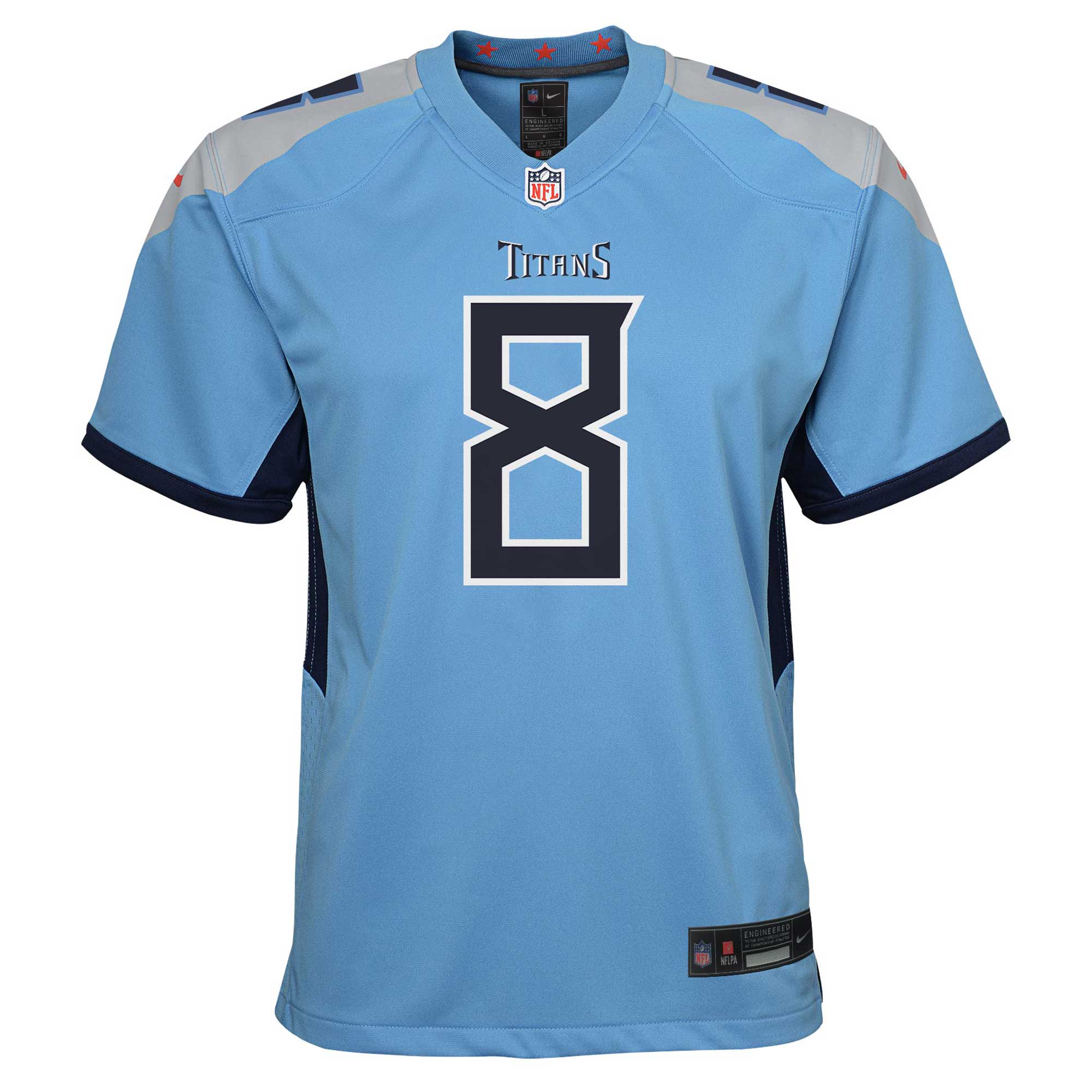 Alternative view of Will Levis Light Tennessee Titans Alternate Game Jersey - Youth