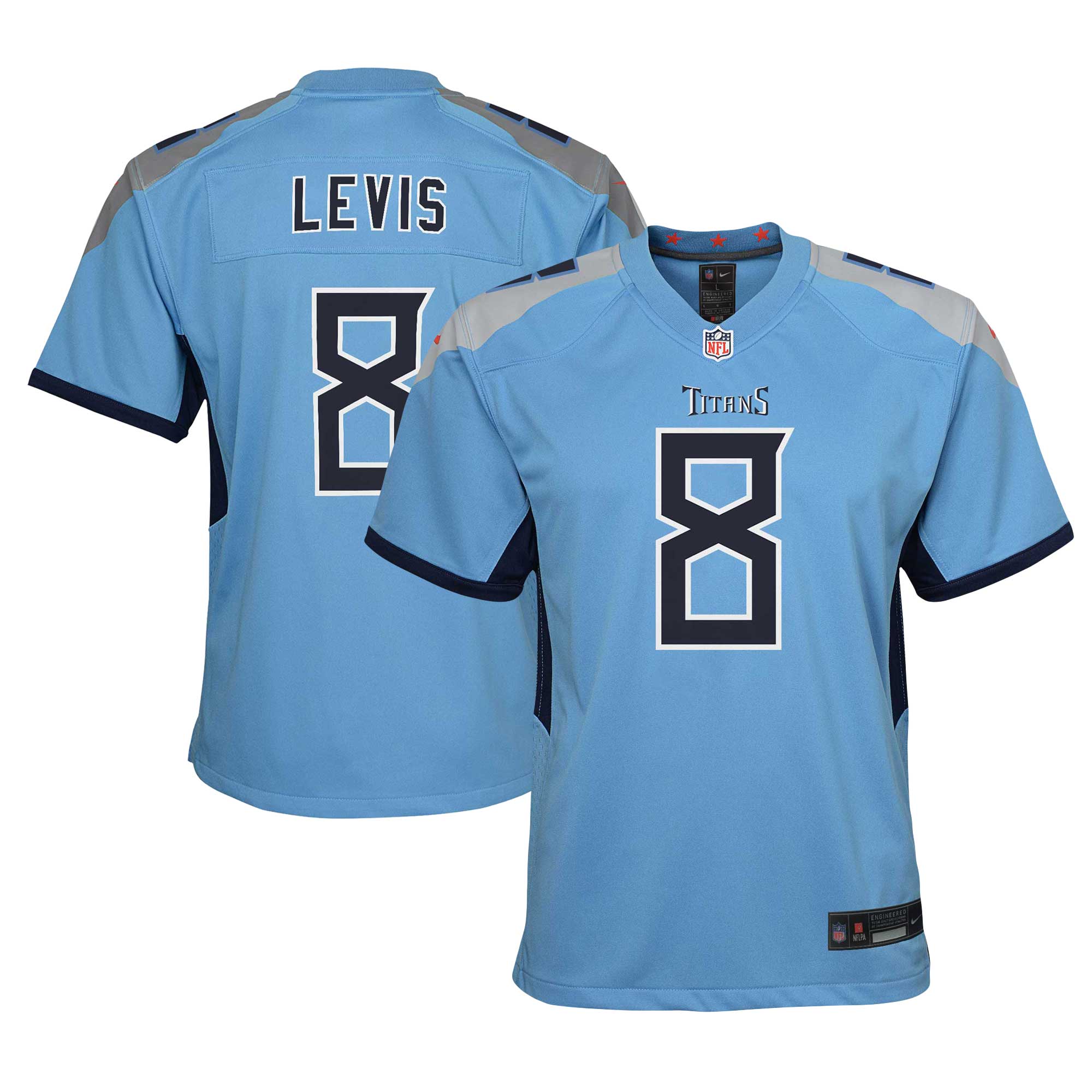 Will Levis Light Tennessee Titans Alternate Game Jersey - Youth