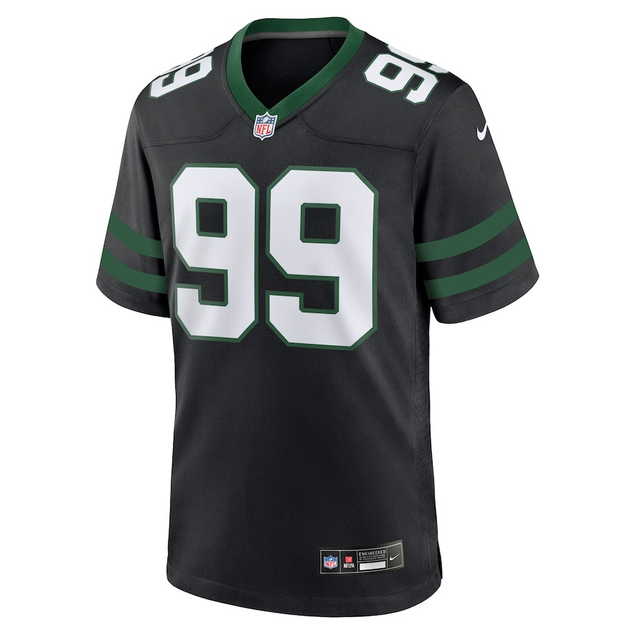 Alternative view of Will McDonald IV #99 New York Jets Alternate Game Jersey - Men's | Legacy Black