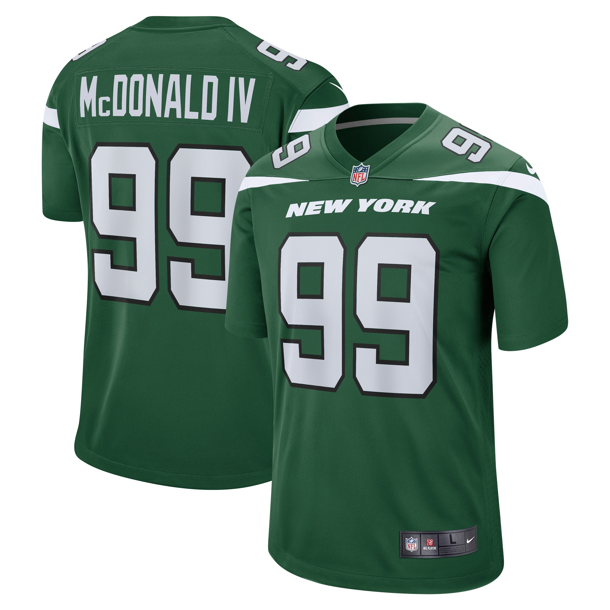 Will McDonald IV New York Jets Game Jersey - Men's