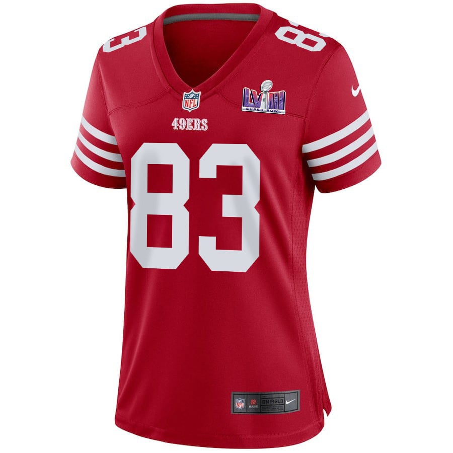 Alternative view of Willie Snead IV #83 San Francisco 49ers Super Bowl LVIII Patch Game Jersey - Women's | Scarlet