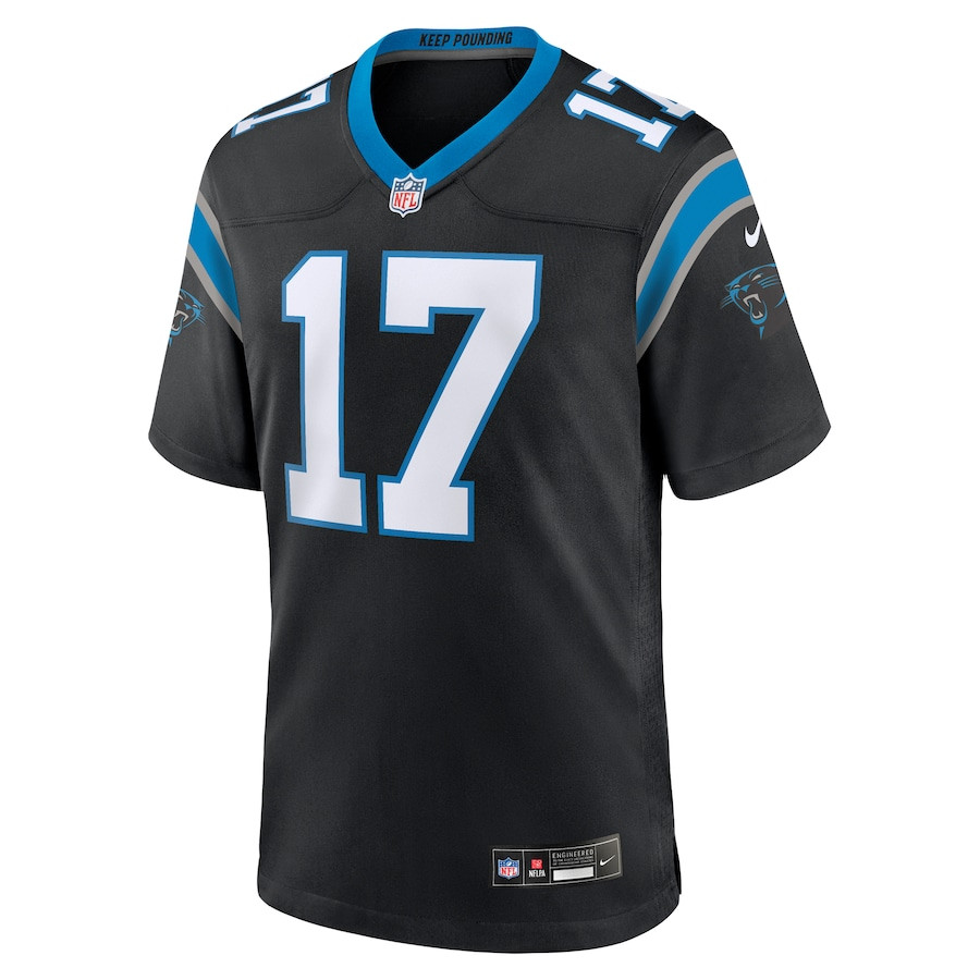 Alternative view of Xavier Legette #17 Carolina Panthers Game Jersey - Men's | Black