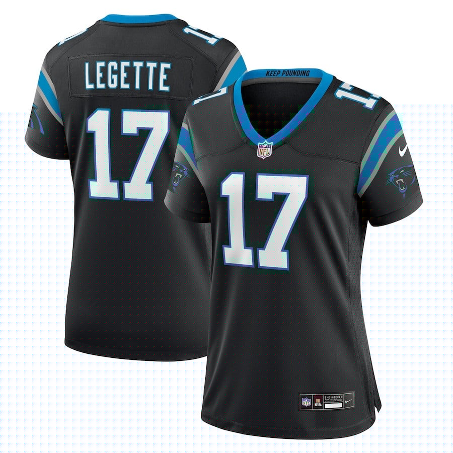 Xavier Legette #17 Carolina Panthers Game Jersey - Women's | Black