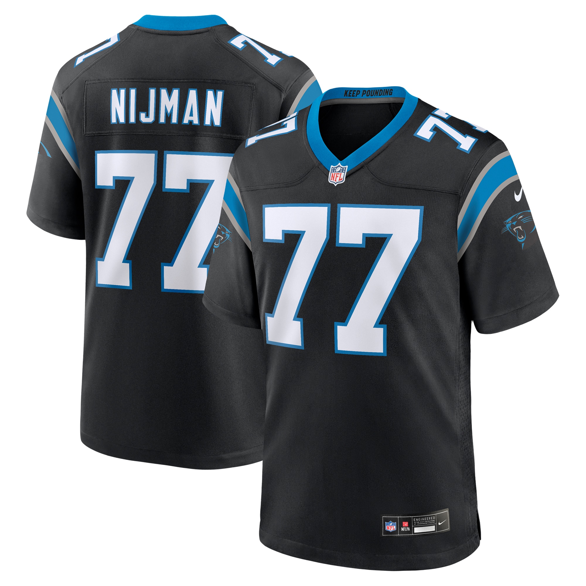 Yosh Nijman Carolina Panthers Game Jersey - Men's