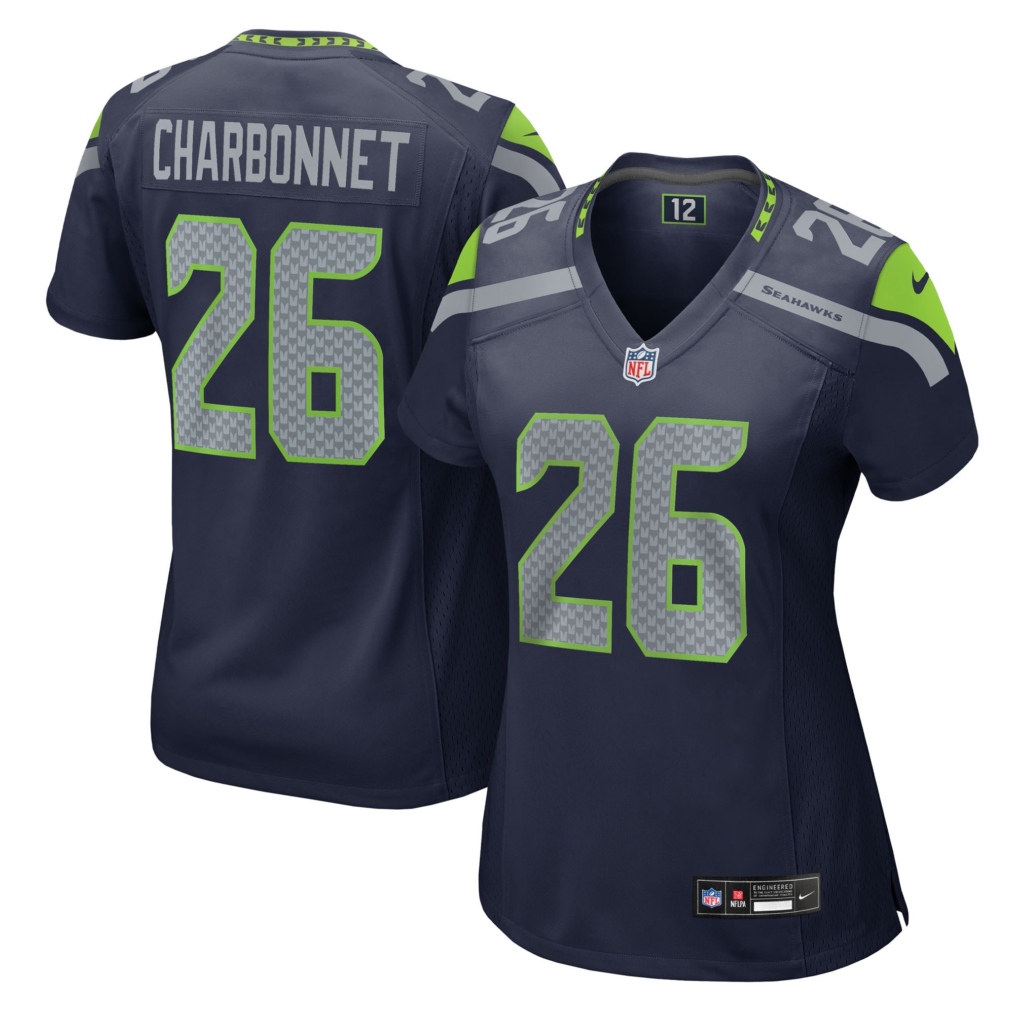 Zach Charbonnet Seattle Seahawks Game Jersey - Women's