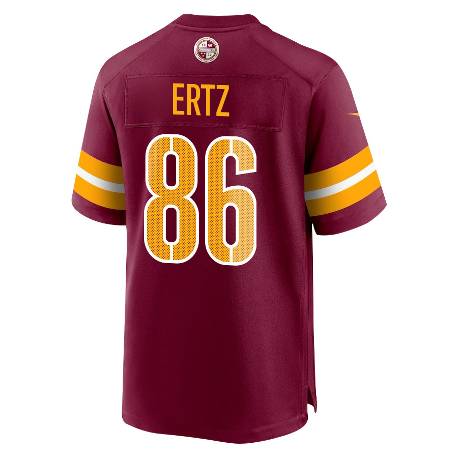 Alternative view of Zach Ertz #86 Washington Commanders Game Jersey - Men's | Burgundy