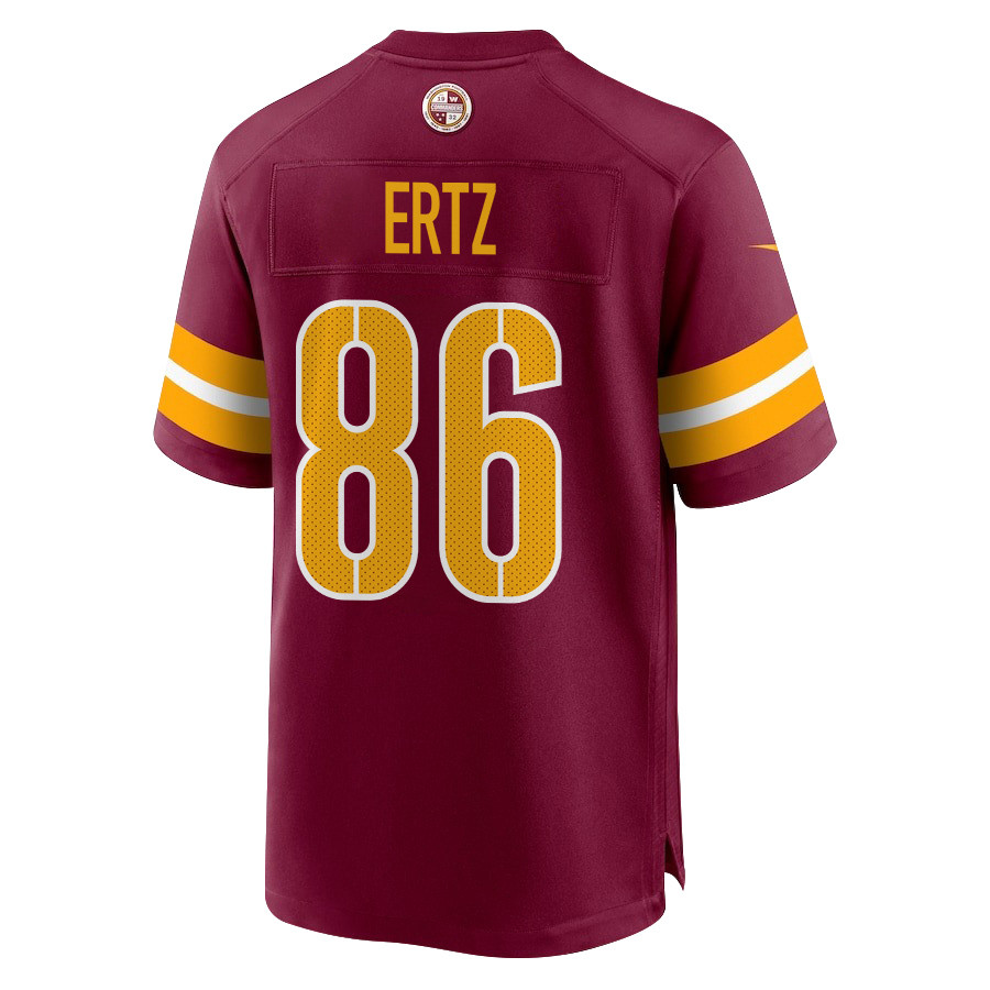 Alternative view of Zach Ertz #86 Washington Commanders Super Bowl LIX Game Jersey - Men's | Burgundy