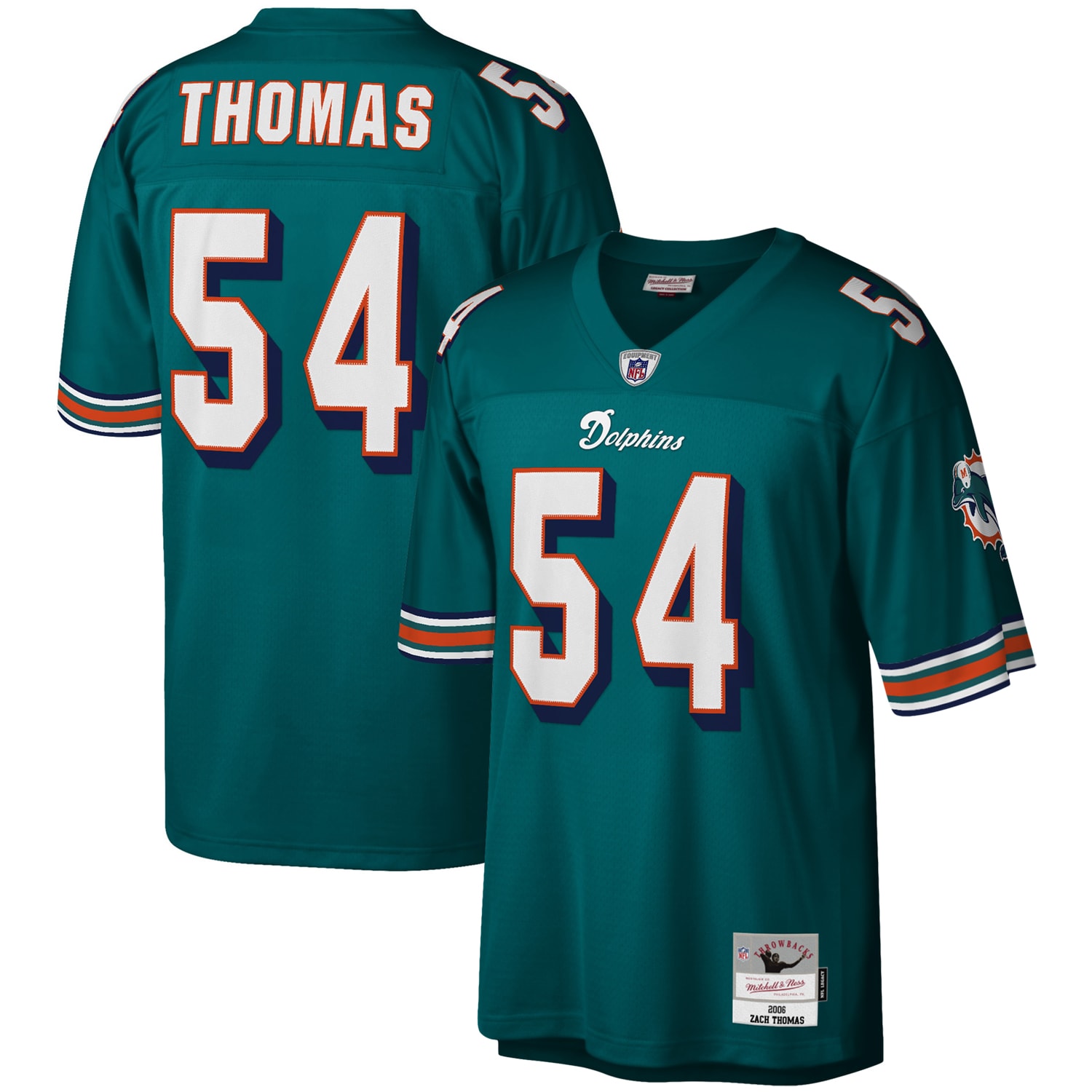Zach Thomas Mitchell & Ness Miami Dolphins Game Jersey - Men's