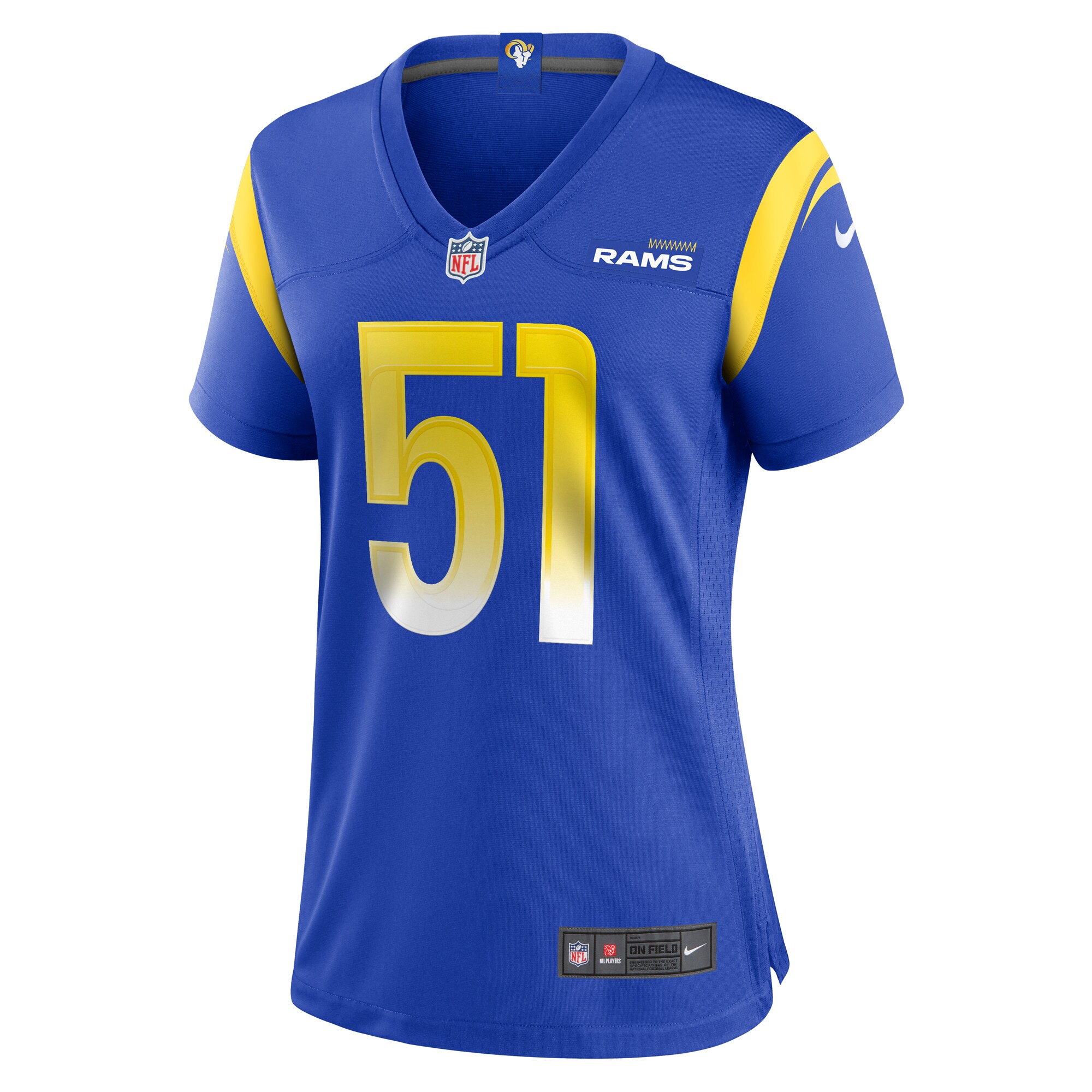 Alternative view of Zach VanValkenburg Los Angeles Rams Game Jersey - Women's