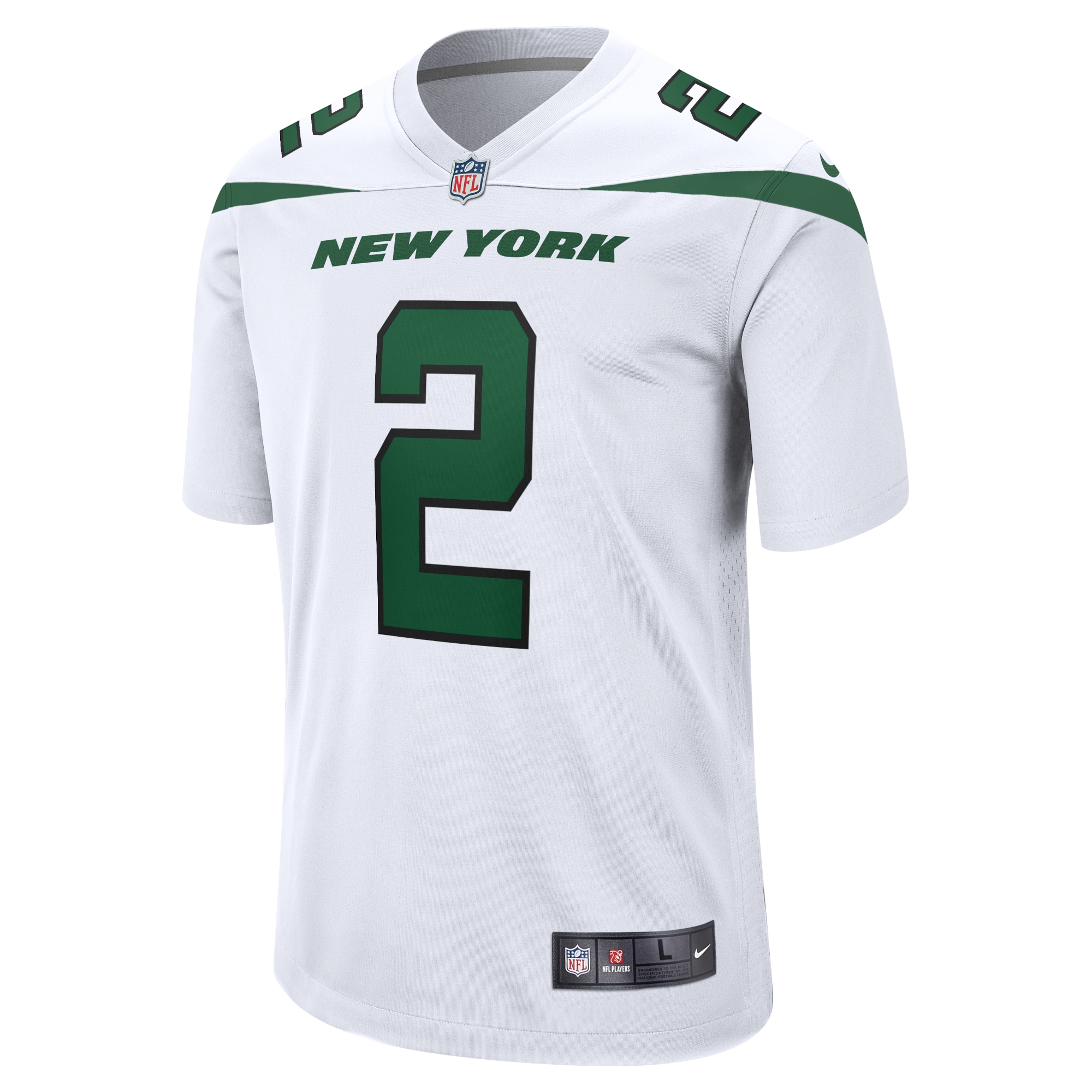 Alternative view of Zach Wilson New York Jets Game Jersey - Men's