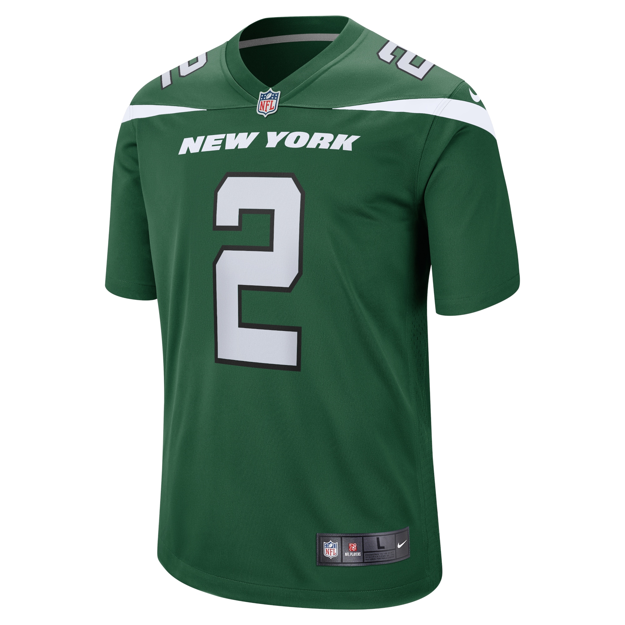 Alternative view of Zach Wilson New York Jets Game Jersey - Youth
