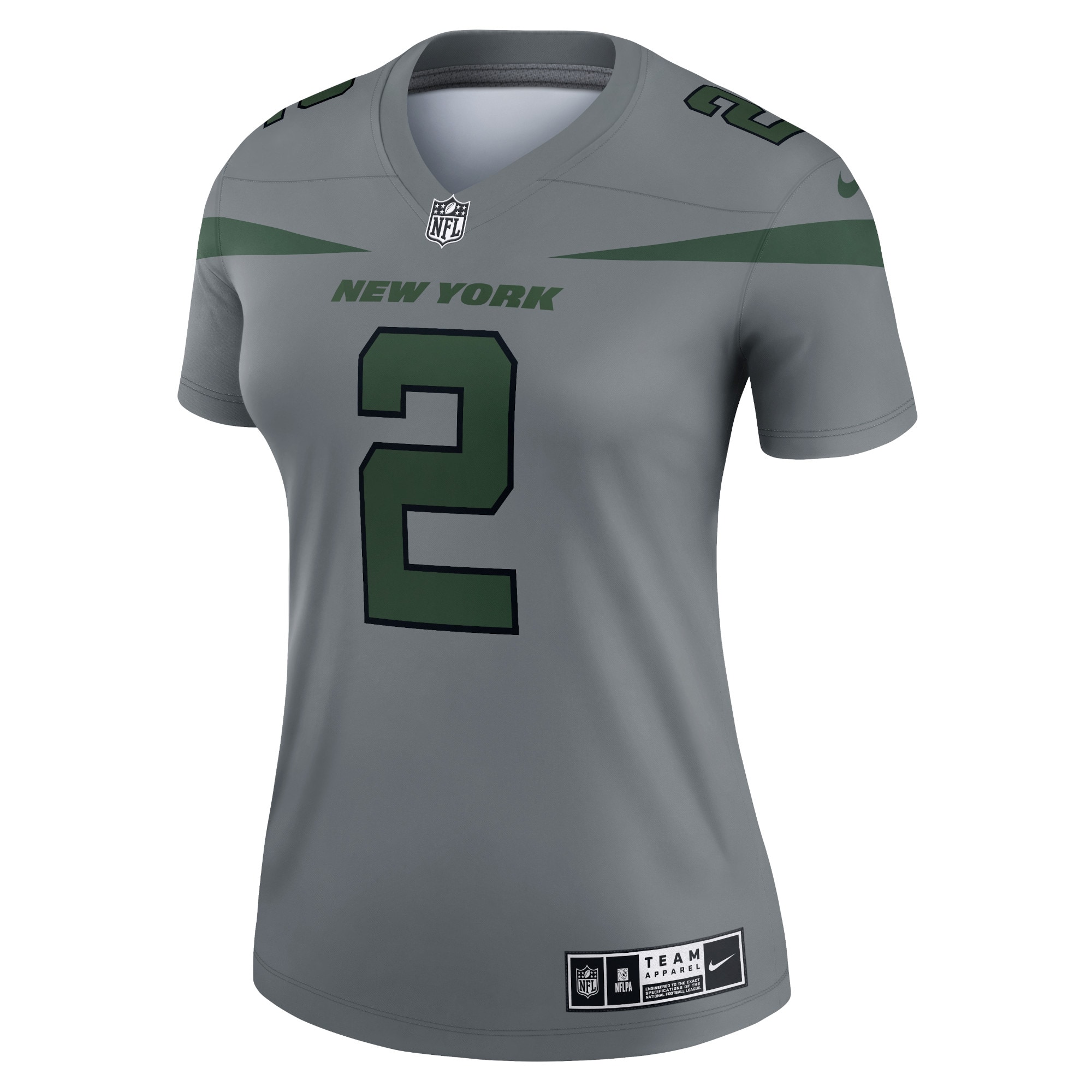 Alternative view of Zach Wilson New York Jets Inverted Legend Jersey - Women's