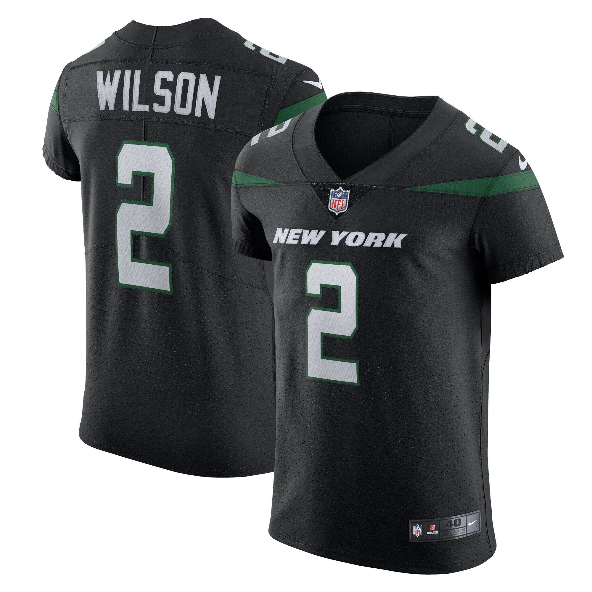 Zach Wilson Stealth New York Jets Elite Jersey - Men's