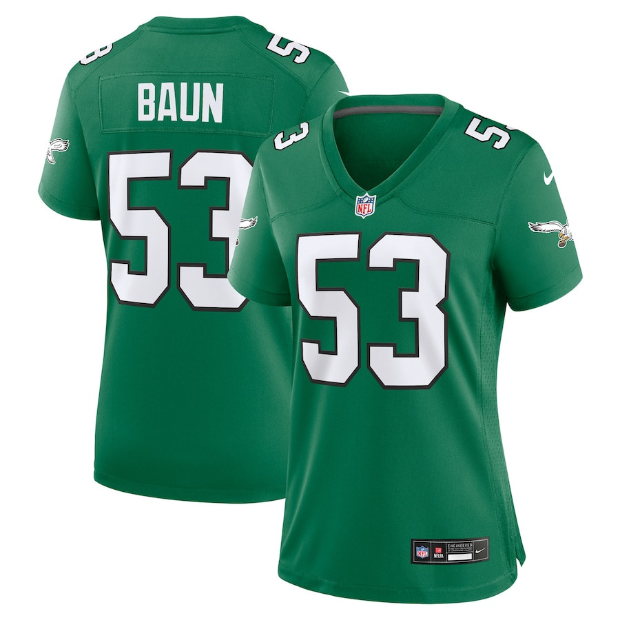 Zack Baun #53 Philadelphia Eagles Alternate Game Jersey - Women's | Kelly Green