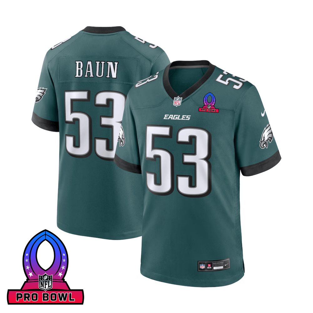 Zack Baun #53 Philadelphia Eagles Game Jersey - Men's | Midnight Green
