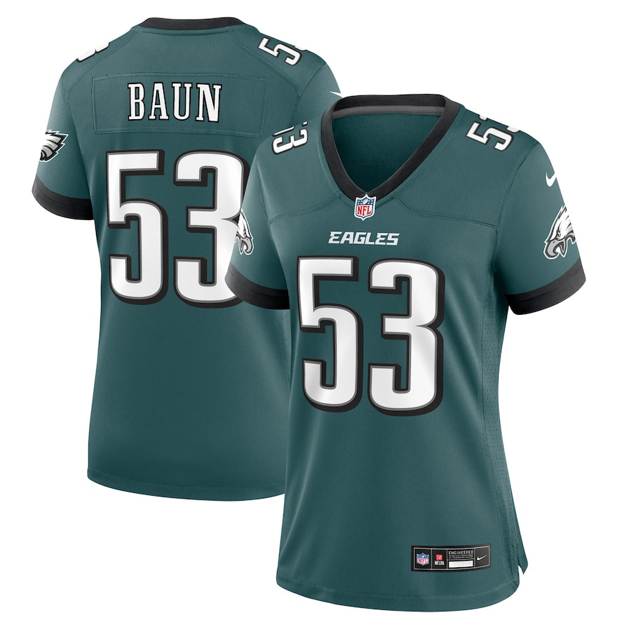Zack Baun #53 Philadelphia Eagles Game Jersey - Women's | Midnight Green