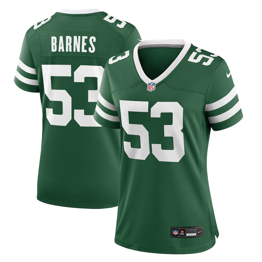 Zaire Barnes #53 New York Jets Game Jersey - Women's | Legacy Green