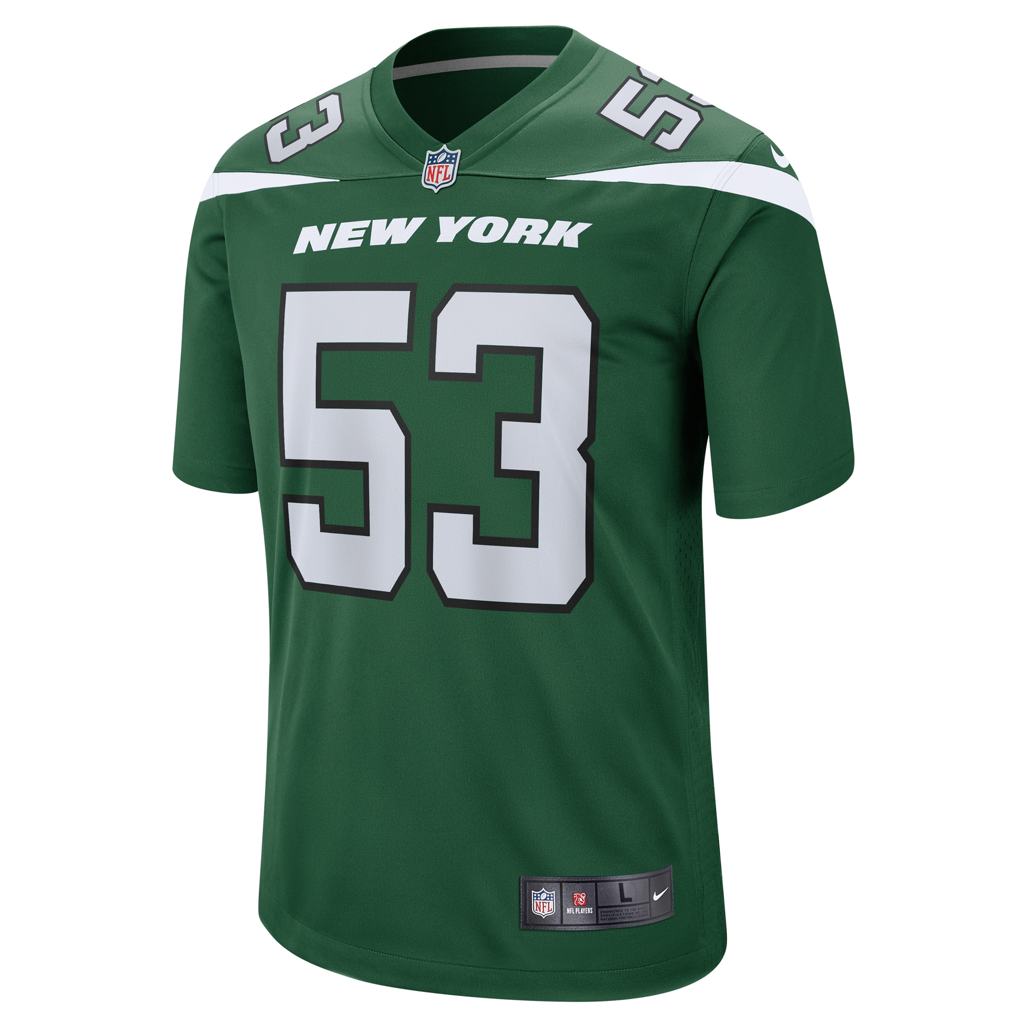 Alternative view of Zaire Barnes New York Jets Game Jersey - Men's