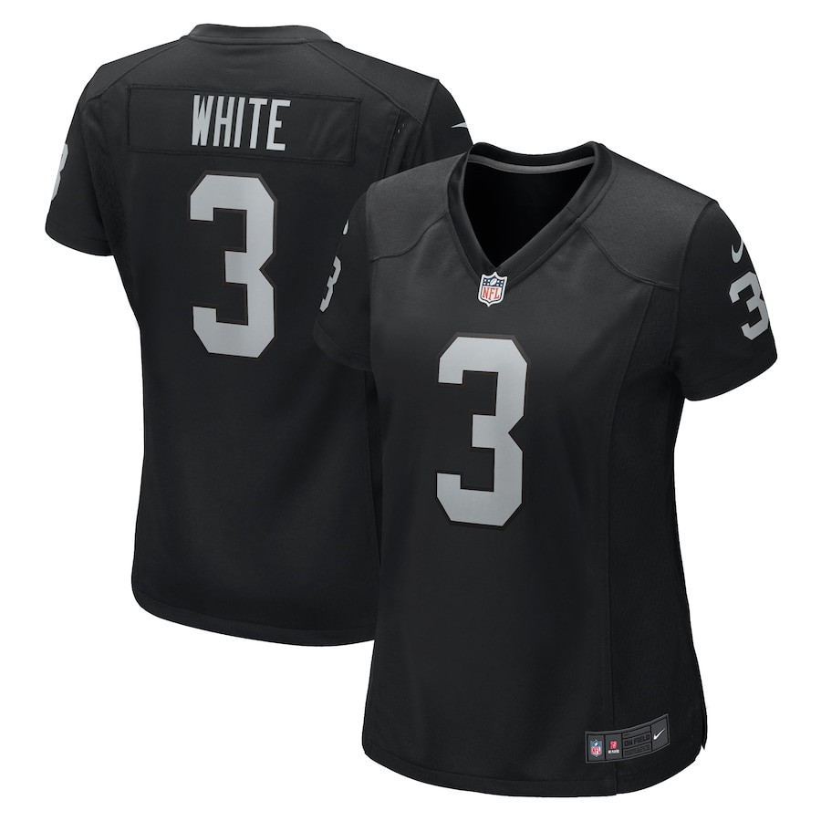 Zamir White #3 Las Vegas Raiders Game Jersey - Women's | Black