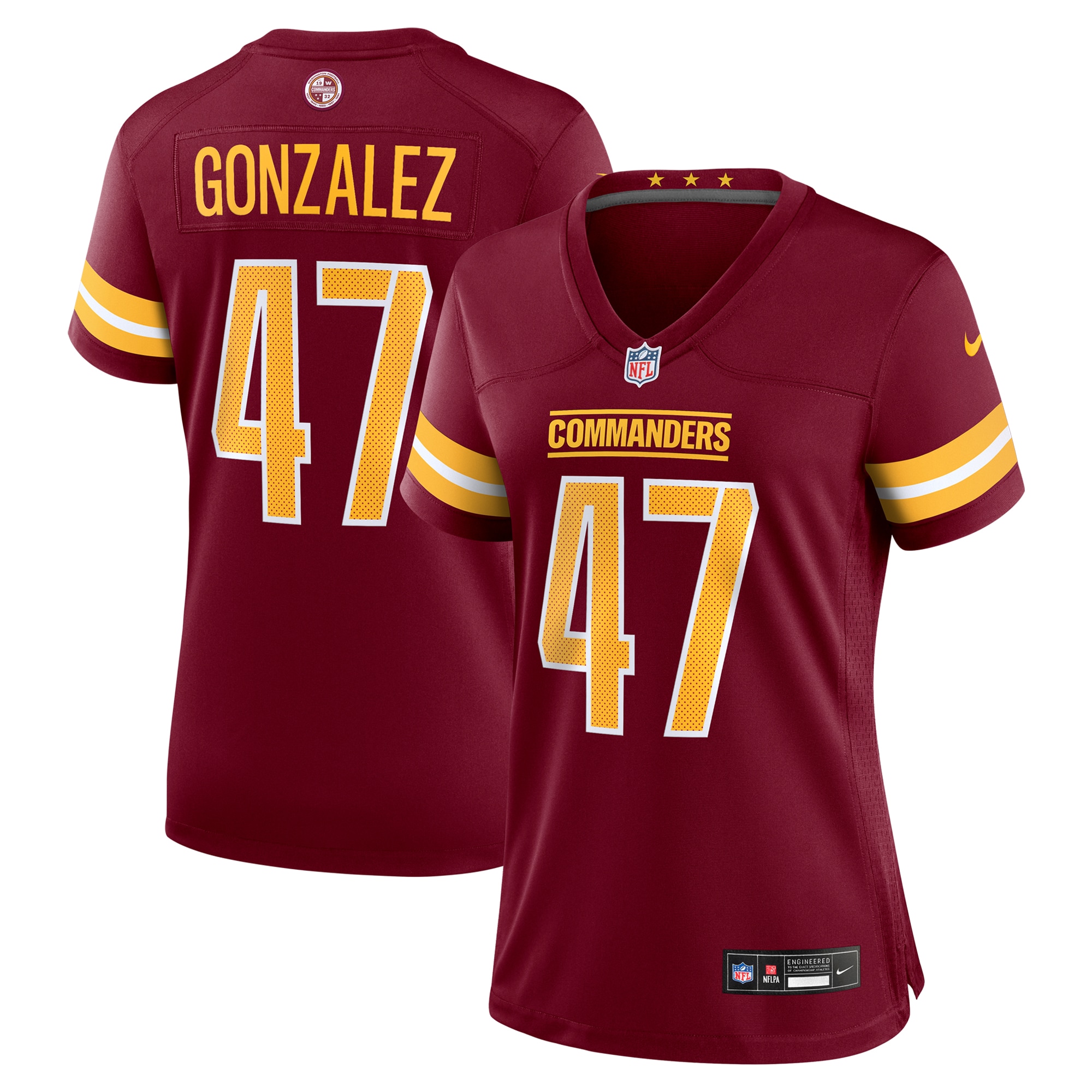 Zane Gonzalez Washington Commanders Game Jersey - Women's