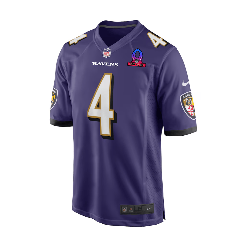 Alternative view of Zay Flowers #4 Baltimore Ravens Game Jersey - Men's | Purple