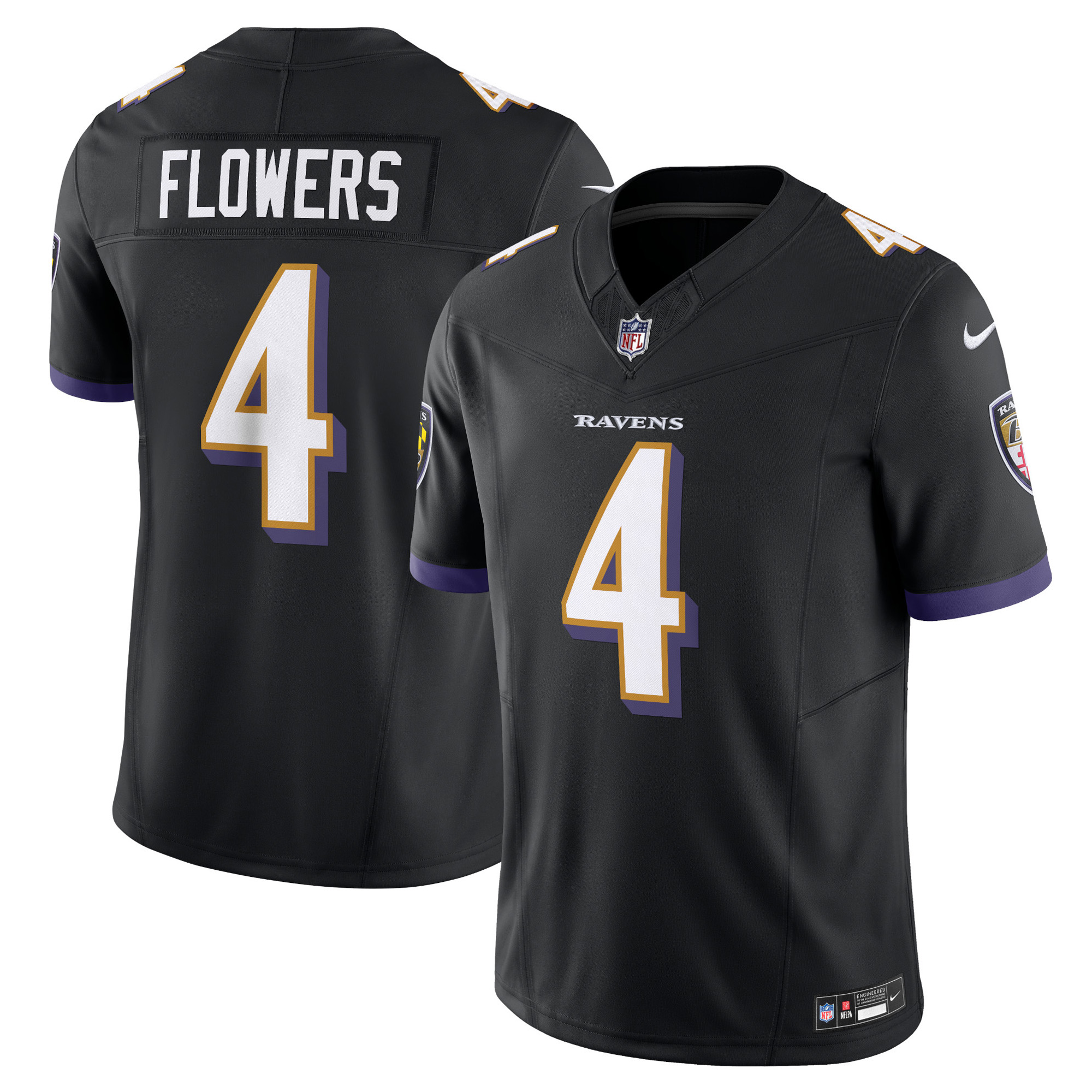 Zay Flowers Baltimore Ravens Alternate Vapor F.U.S.E. Limited Jersey - Men's