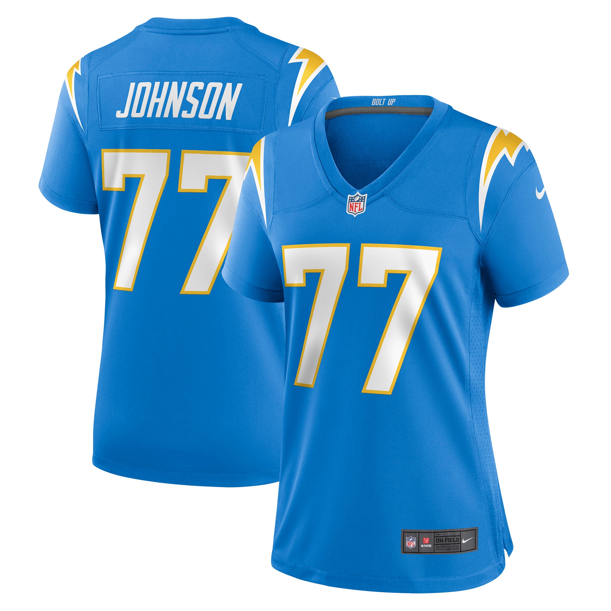 Zion Johnson Los Angeles Chargers Game Jersey - Women's