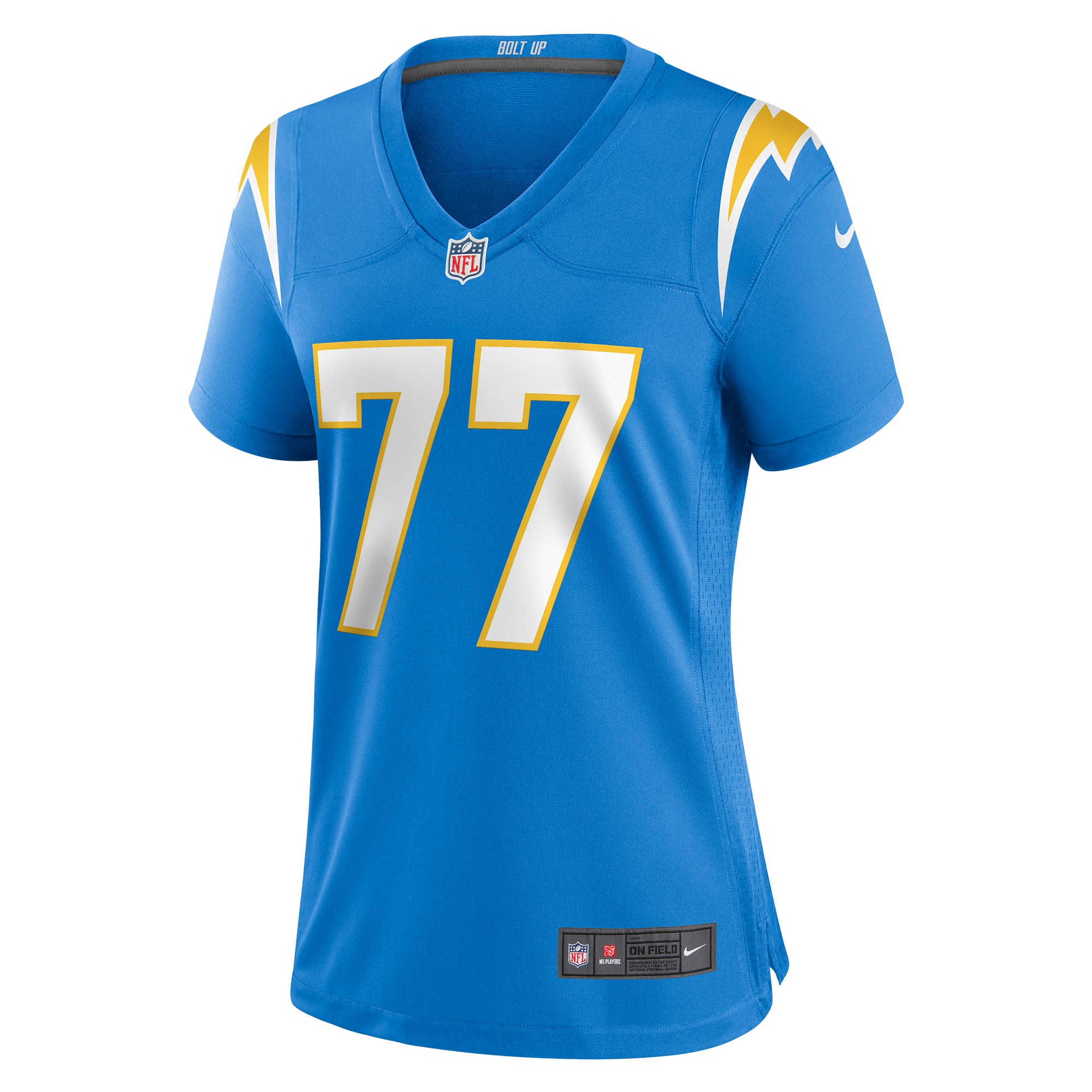 Alternative view of Zion Johnson Los Angeles Chargers Game Jersey - Women's